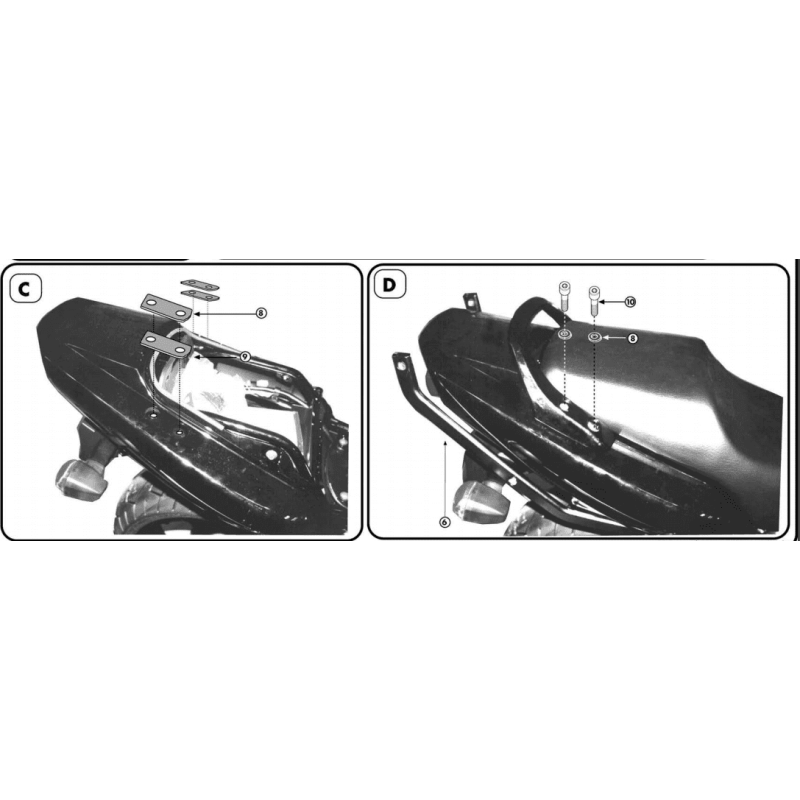 GIVI SUPPORT TOP CASE MONOKEY OU MONOLOCK YAMAHA FAZER 600 98 (340F)