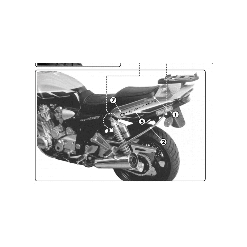 GIVI SUPPORT TOP CASE MONOKEY OU MONOLOCK YAMAHA XJR 1300 99 1 POT (341F)