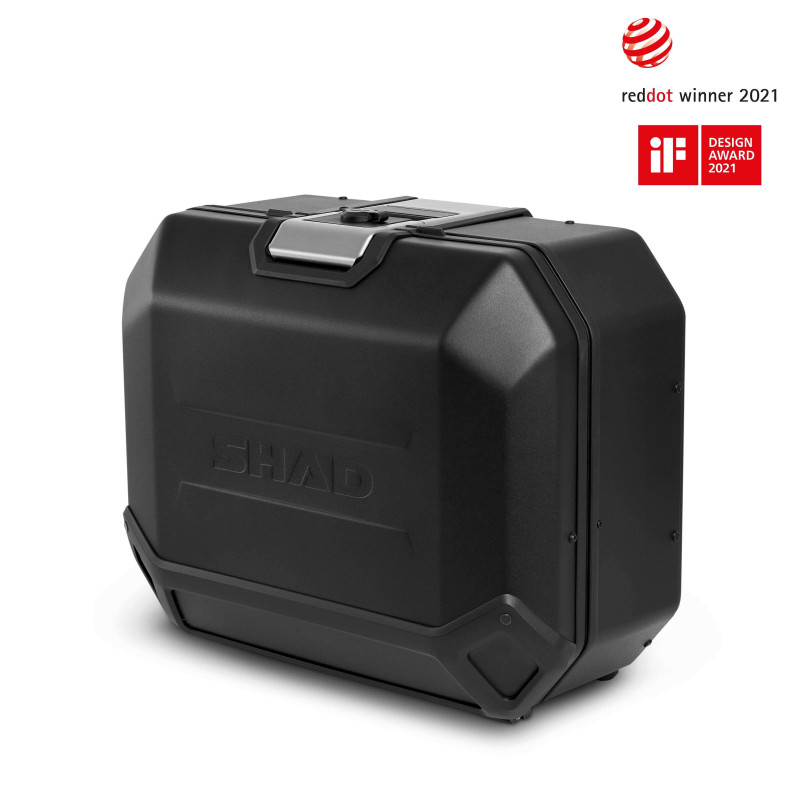 SHAD VALISE GAUCHE TR36L TERRA ALUMINIUM BLACK EDITION