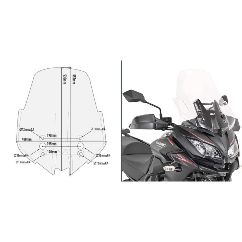 GIVI BULLE KAWASAKI VERSYS 1000 '17 A 18 (D4120ST)