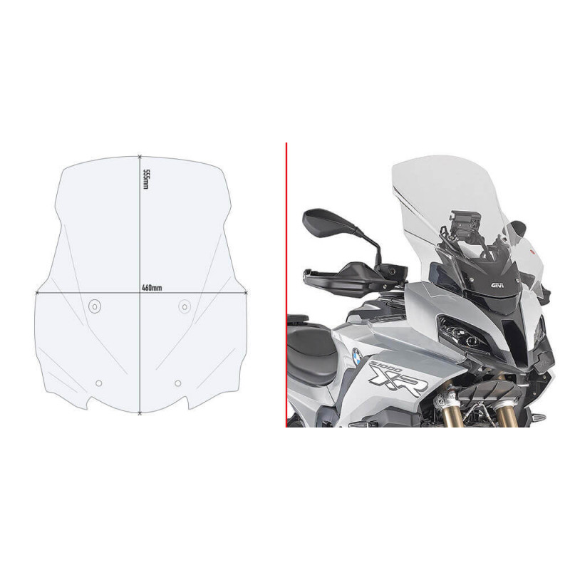GIVI BULLE INCOLORE BMW S1000XR '20 (D5138ST)