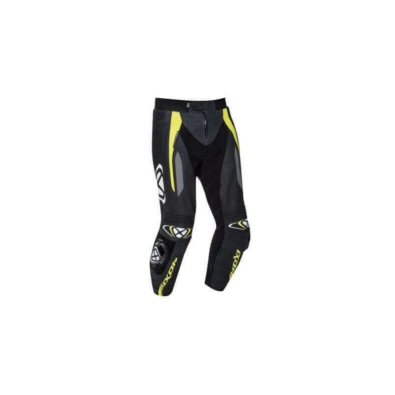 IXON VORTEX 2 PT PANTALON CUIR H NOIR/GRIS/JAUNE VIF