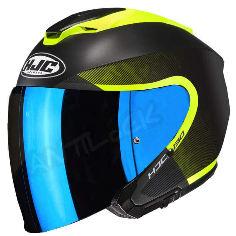 HJC JET i30 DEXTA AVEC VISIÈRE MIROIR BLEU