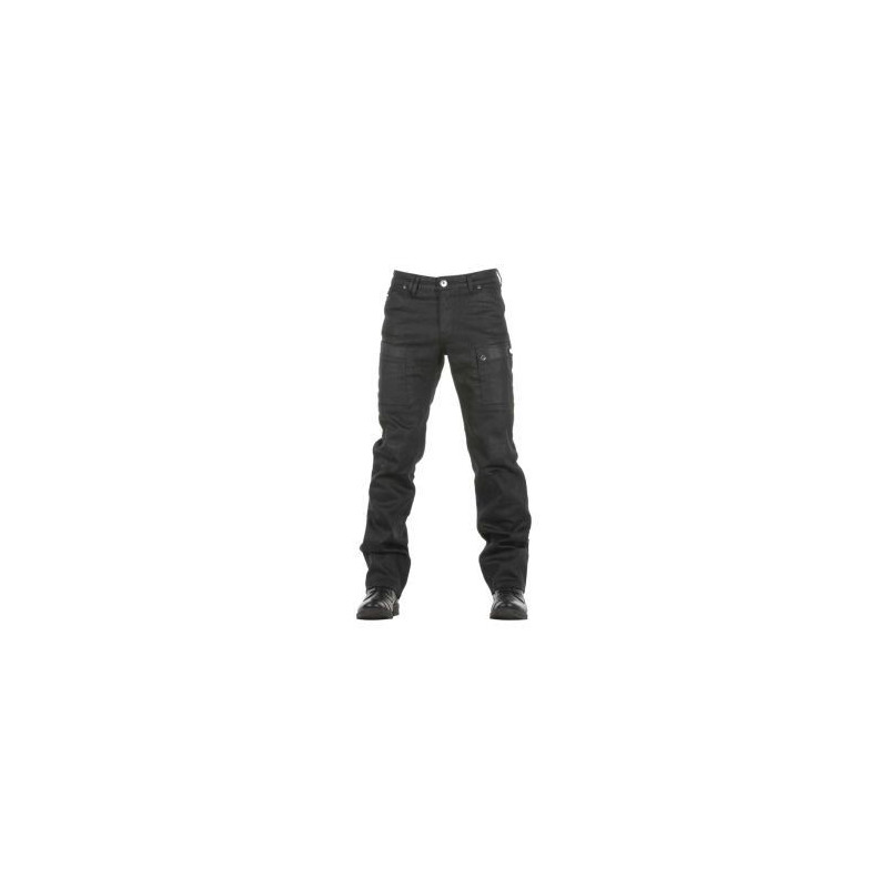 OVERLAP STURGIS NOIR WAXED JEANS Homologué Toutes routes