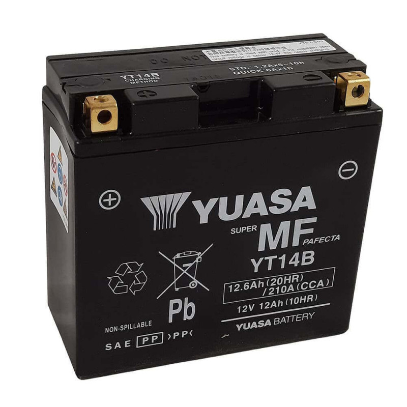 YUASA BATTERIE YT14B - SLA AGM (ACIDE REMPLI)