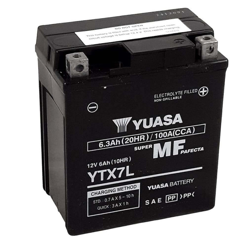 YUASA BATTERIE YTX7L - SLA AGM (ACIDE REMPLI)