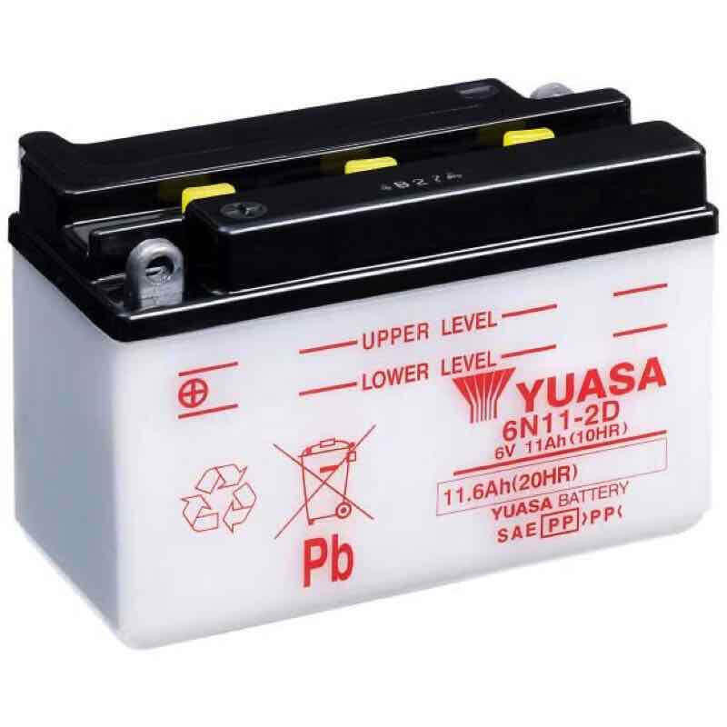 YUASA BATTERIE 6N11-2D - SANS PACK ACIDE (NON INCLUS)