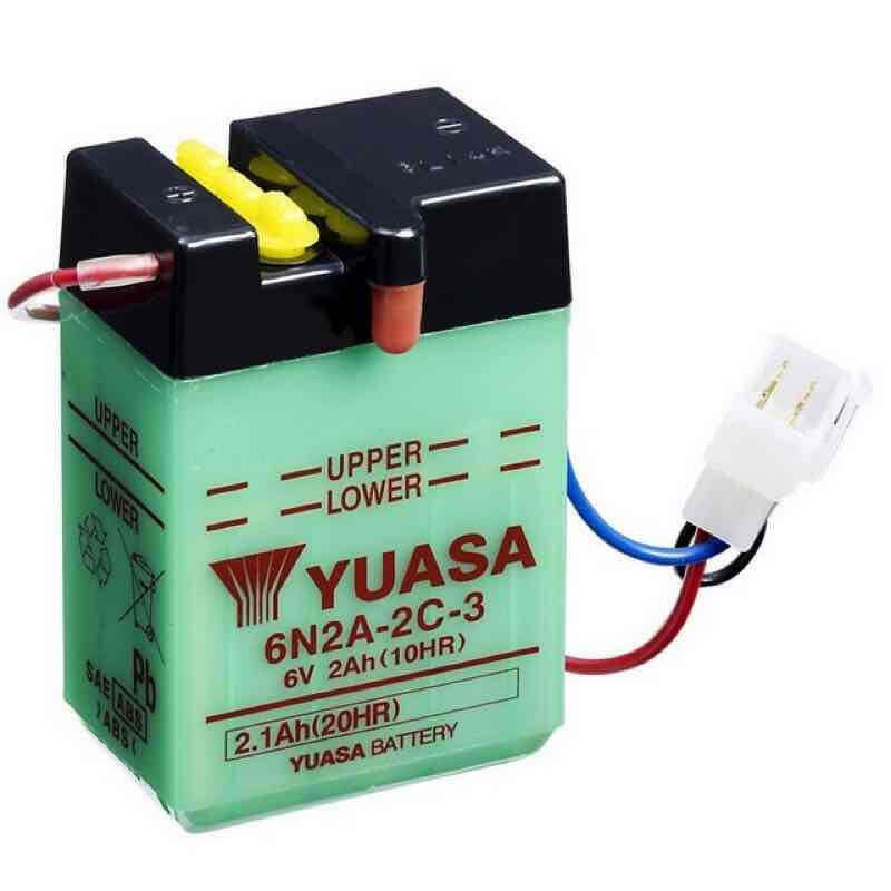 YUASA BATTERIE 6N2A-2C-3 - SANS PACK ACIDE (NON INCLUS)
