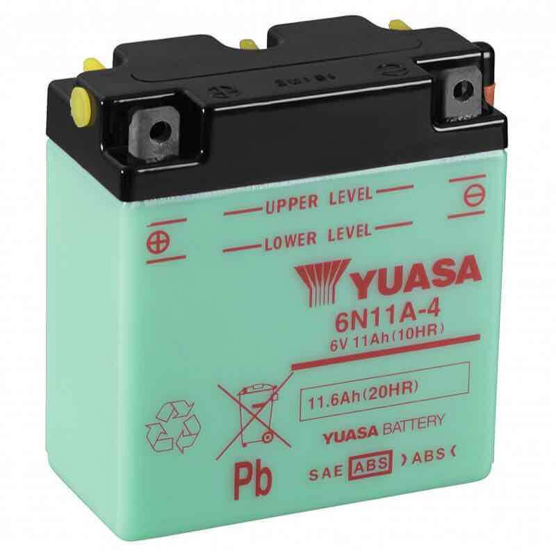YUASA BATTERIE 6N11A-4 - SANS PACK ACIDE (NON INCLUS)