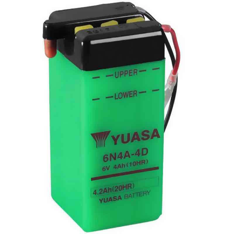 YUASA BATTERIE 6N4A-4D - SANS PACK ACIDE (NON INCLUS)