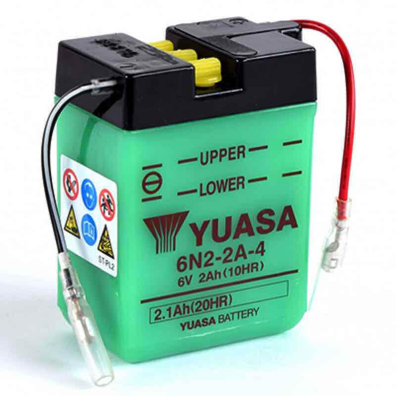 YUASA BATTERIE 6N2-2A-4 - SANS PACK ACIDE (NON INCLUS)