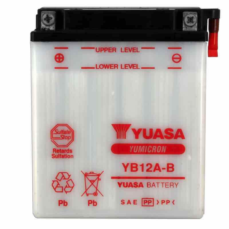YUASA BATTERIE YB12A-B - SANS PACK ACIDE (NON INCLUS)