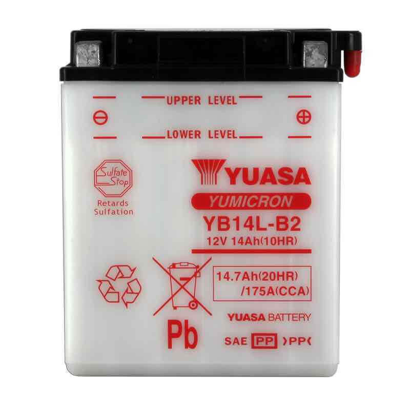 YUASA BATTERIE YB14L-B2 - SANS PACK ACIDE (NON INCLUS)