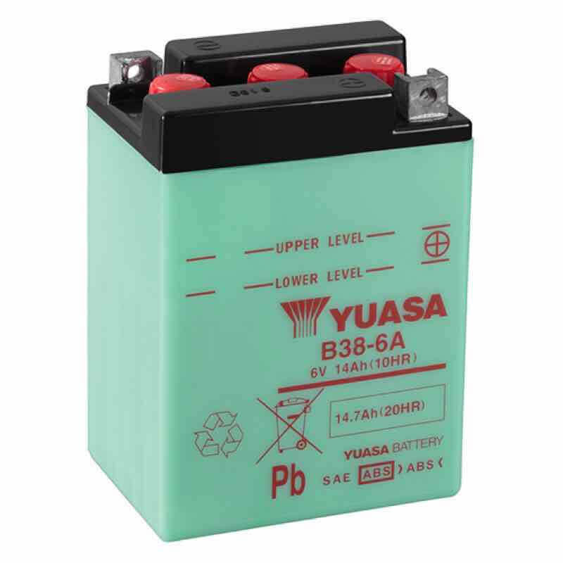 YUASA BATTERIE B38-6A - SANS PACK ACIDE (NON INCLUS)