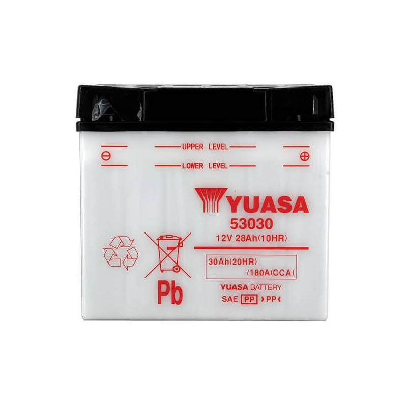 YUASA BATTERIE 53030 - SANS PACK ACIDE (NON INCLUS)