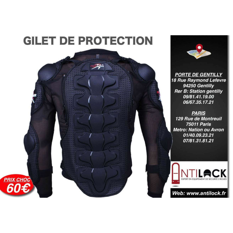 Gilet Armure de Protection Motard CE