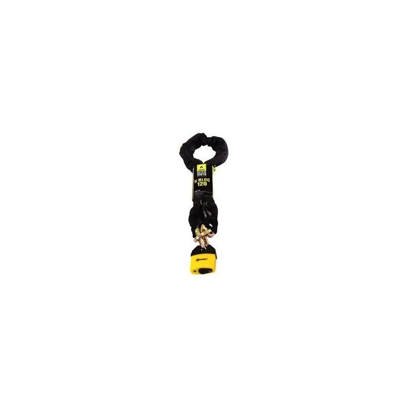 Combo Chaine antivol 1,20m + Cadenas + Bloque disque