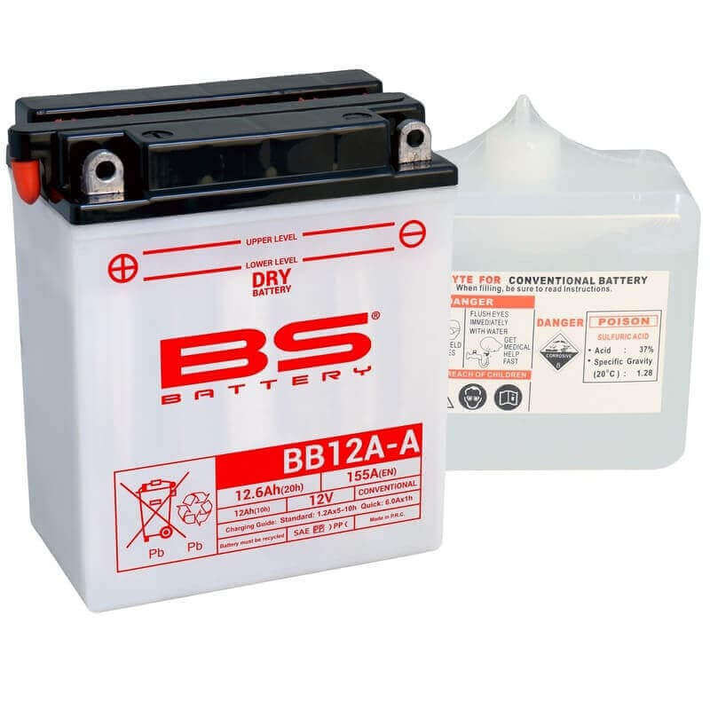 BS BATTERY BATTERIE BB12A-A - AVEC PACK ACIDE (INCLUS)