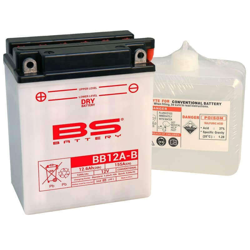 BS BATTERY BATTERIE BB12A-B - AVEC PACK ACIDE (INCLUS)
