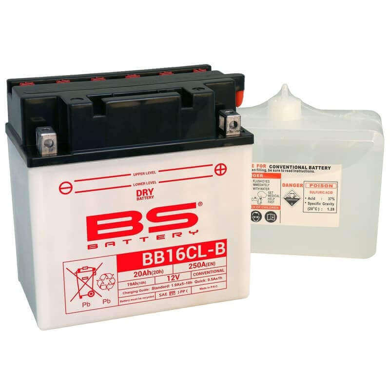 BS BATTERY BATTERIE BB16CL-B - AVEC PACK ACIDE (INCLUS)