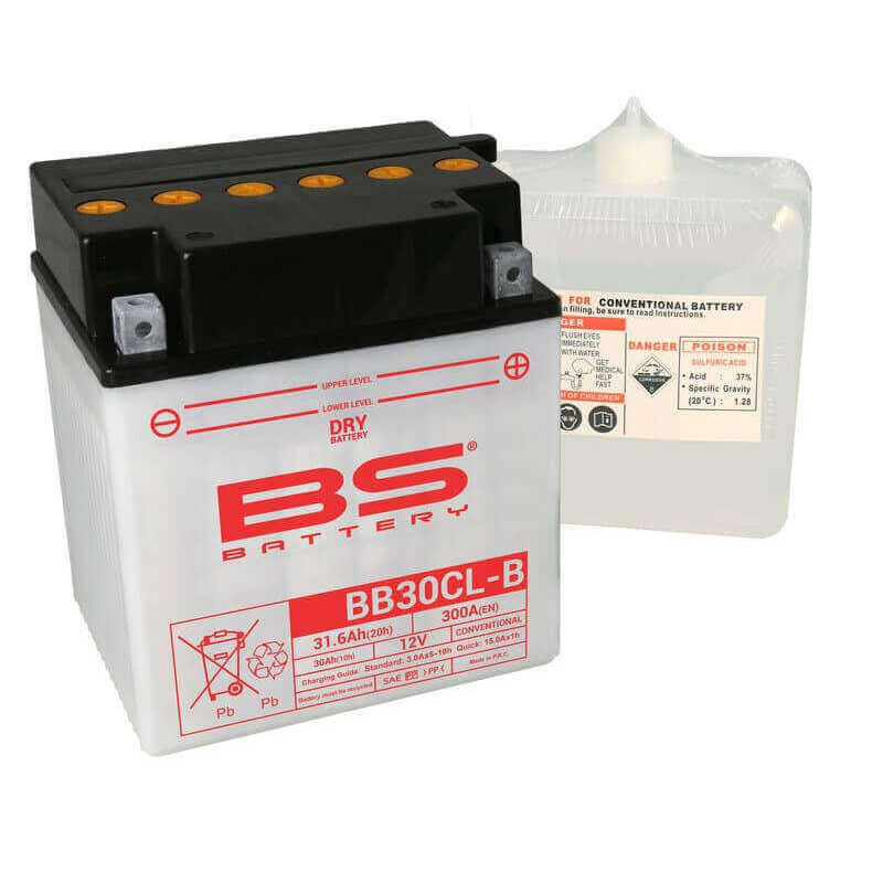 BS BATTERY BATTERIE BB30CL-B - AVEC PACK ACIDE (INCLUS)