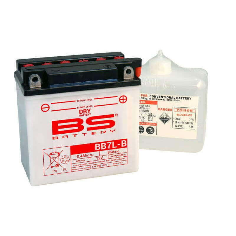 BS BATTERY BATTERIE BB7L-B - AVEC PACK ACIDE (INCLUS)