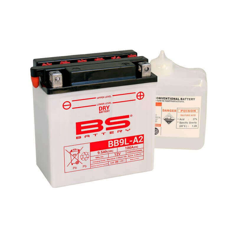 BS BATTERY BATTERIE BB9L-A2 - AVEC PACK ACIDE (INCLUS)