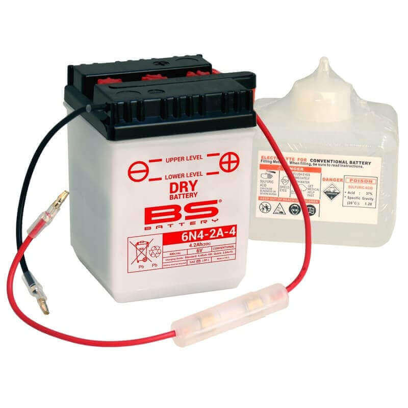 BS BATTERY BATTERIE 6N4-2A-4 - AVEC PACK ACIDE (INCLUS)