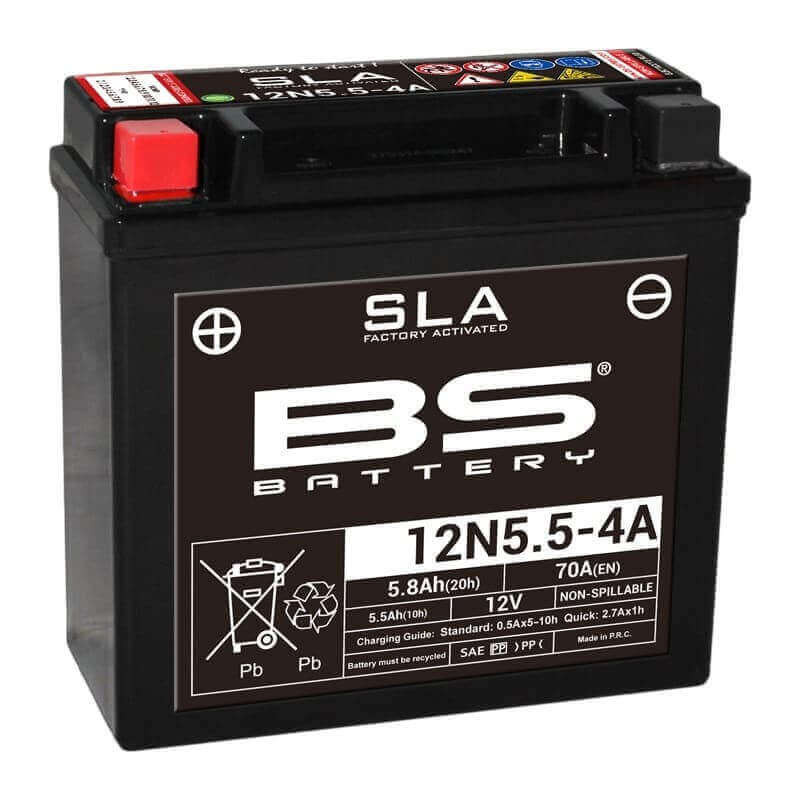 BS BATTERY BATTERIE 12N5.5-4A/4B - SLA AGM (ACIDE REMPLI)