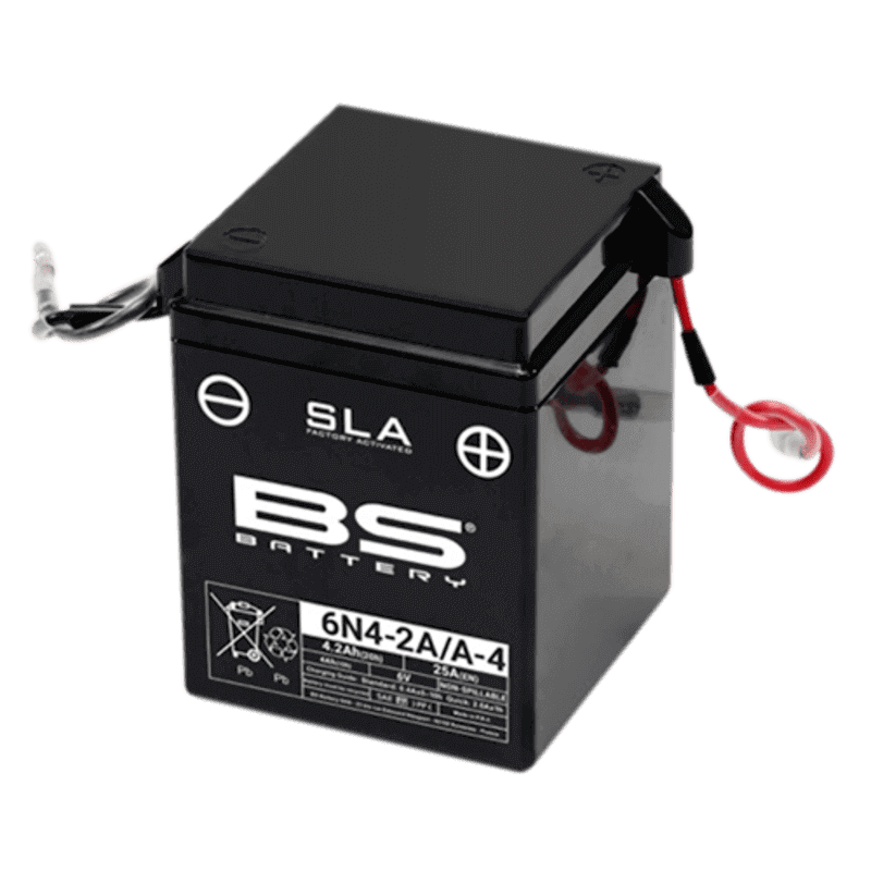 BS BATTERY BATTERIE 6N4-2A/A-4 - SLA AGM (ACIDE REMPLI)