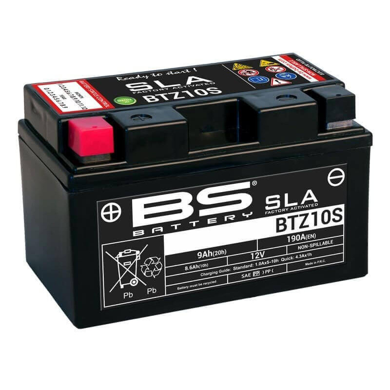 BS BATTERY BATTERIE BTZ10S - SLA AGM (ACIDE REMPLI)