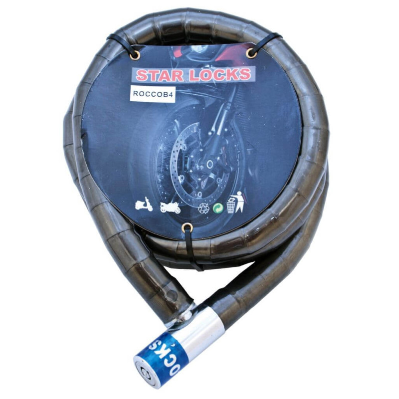 STAR LOCKS ANTIVOL CÂBLE ARTICULÉ D.22 - 1.50M (GAINE FUMÉE)