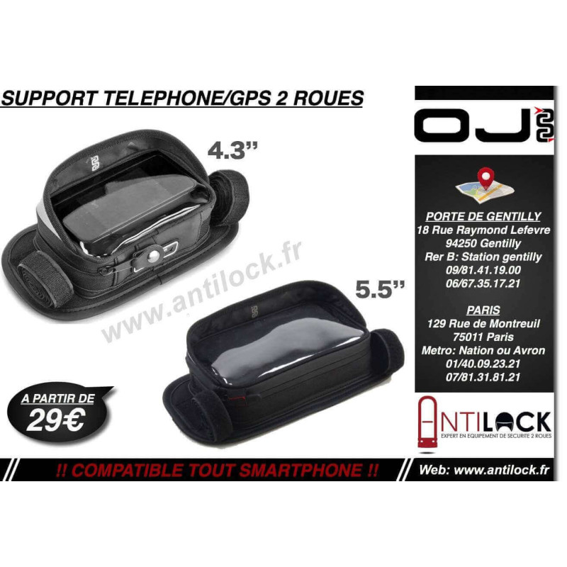 Support Telephone/GPS OJ Universel 5,5" Etanche/tactile
