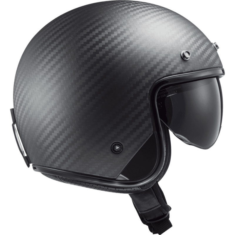 LS2 CASQUE JET OF601 BOB II CARBON SOLID