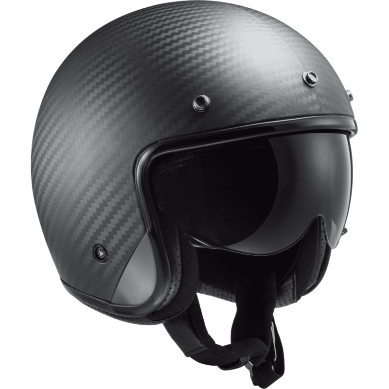 LS2 CASQUE JET OF601 BOB II CARBON SOLID