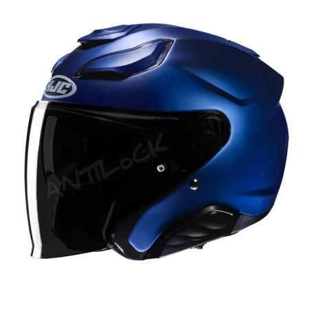 Casque Moto Jet HJC F31 - Homologué ECE 22.06, Taille XS, Couleur Titanium Semi-mat