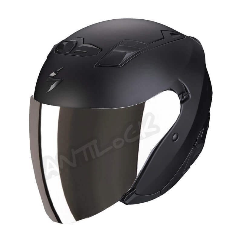SCORPION CASQUE JET EXO-230 SOLID MAT AVEC VISIÈRE MIROIR IRIDIUM
