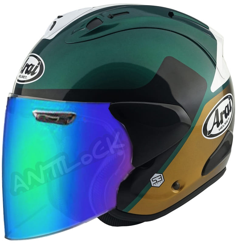 ARAI JET SZ-R VAS EVO LEGANTE VERT + VISIÈRE MIROIR VERT