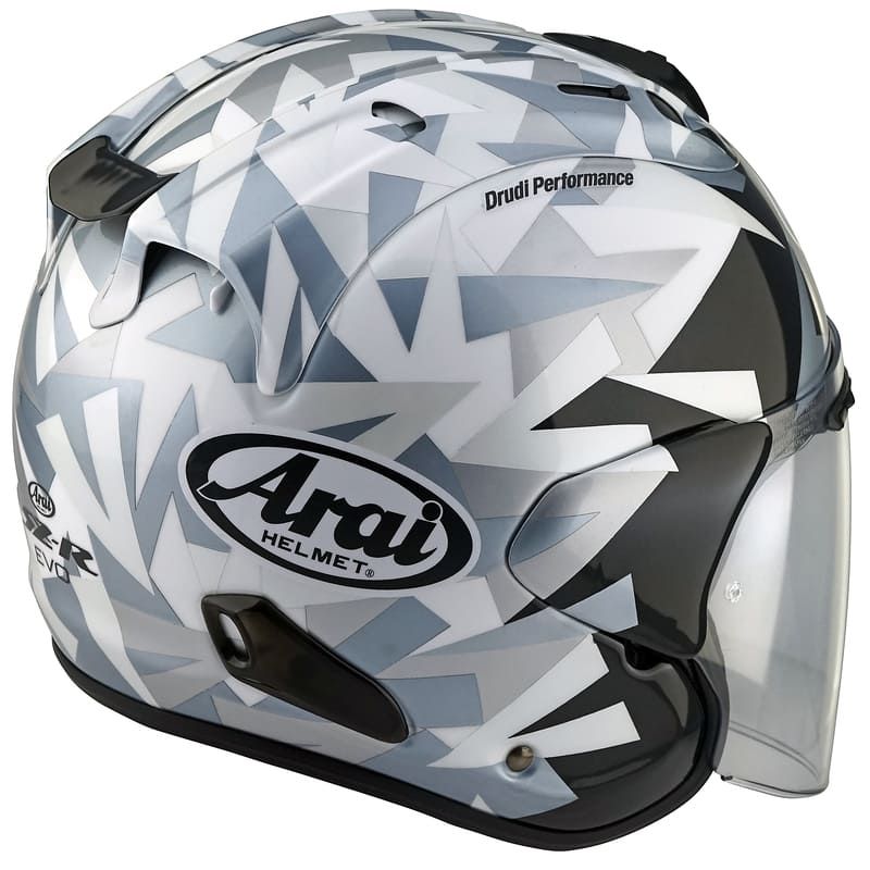 ARAI JET SZ-R VAS EVO MIMESIS BLANC + VISIÈRE MIROIR BLEU