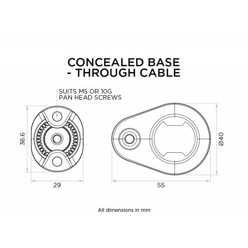 QUAD LOCK BASE 360 CACHE-CÂBLE