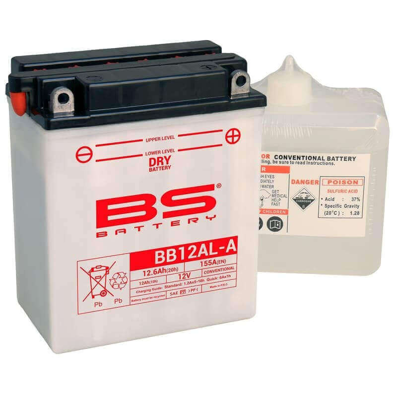 BS BATTERY BATTERIE BB12AL-A - AVEC PACK ACIDE (INCLUS)