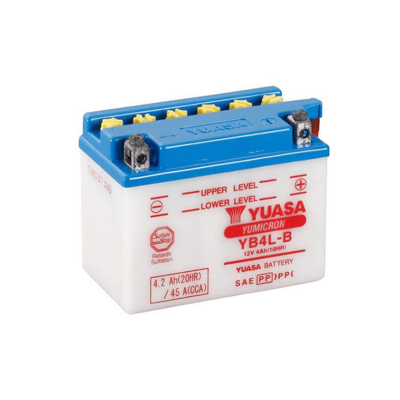 YUASA BATTERIE YB4L-B - AVEC PACK ACIDE (INCLUS)