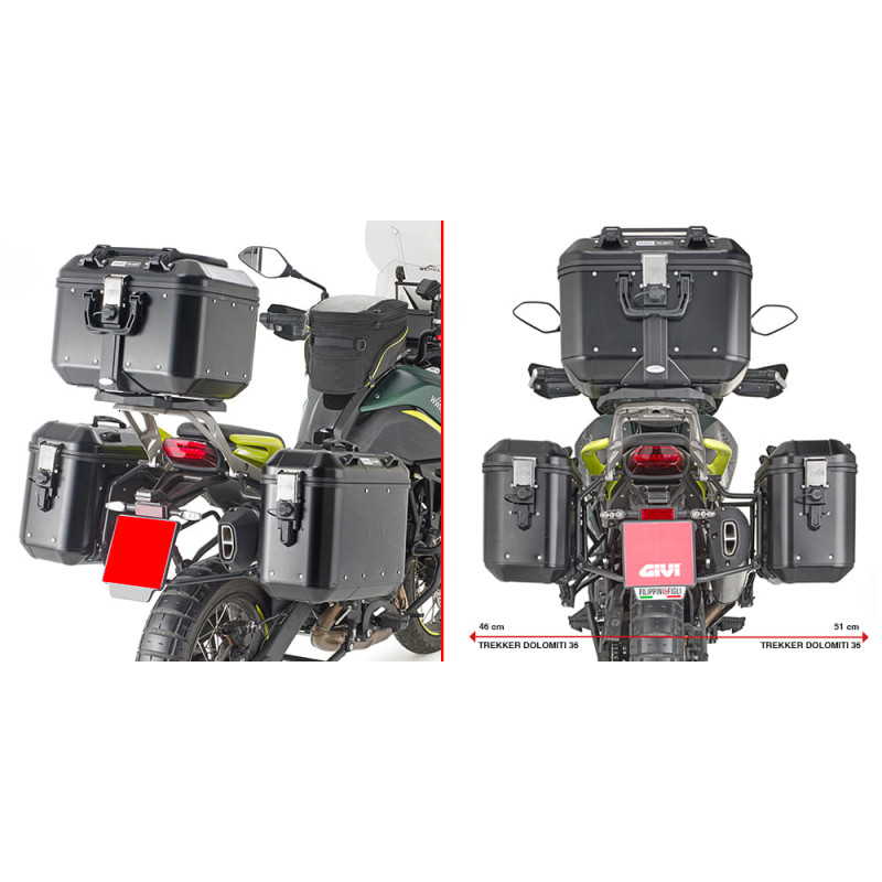 GIVI PAIRE DE VALISES DOLOMITE NOIR 36L MONOKEY (DLMK36BPACK2)