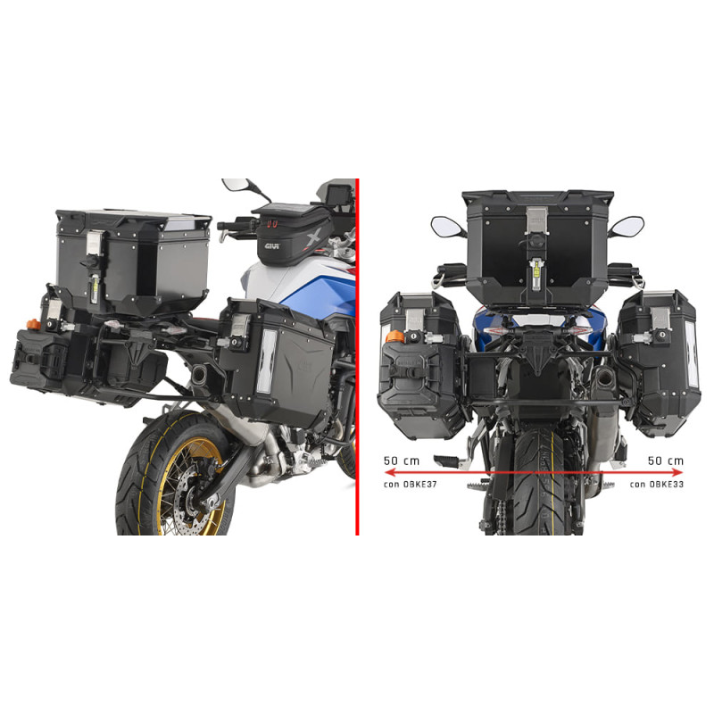 GIVI SUP VALISE MONOKEY OUTBACK A DECROCHEMENT (VAL. DROITE) OBKES BMW F900GS (PLOS5145CAM)