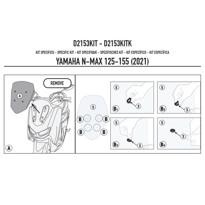 GIVI KIT FIXATION 2153DT (D2153KIT)