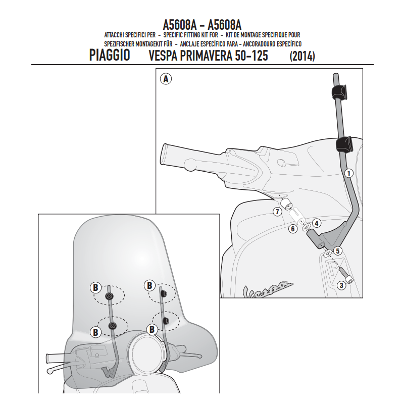 GIVI KIT FIXATION PARE BRISE 5608A (A5608A)
