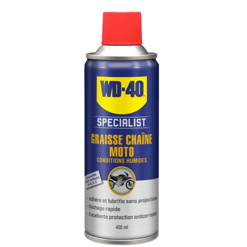 WD40 GRAISSE CHAINE 400ML INCOLORE