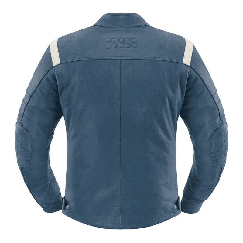 IXS BLOUSON CUIR SHAWN BLEU