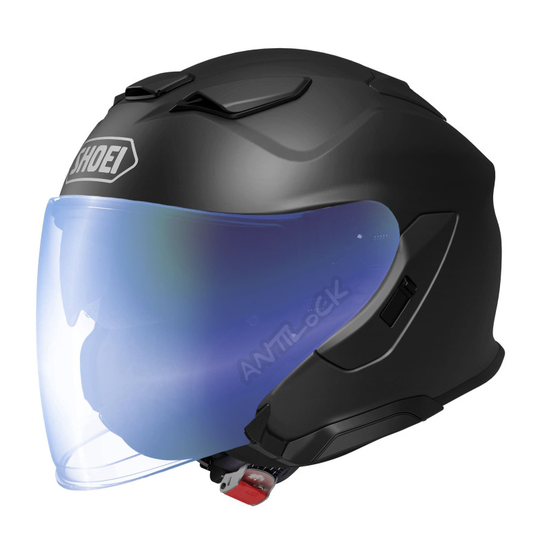 SHOEI J-CRUISE 3 MAT AVEC VISIÈRE MIROIR BLEU