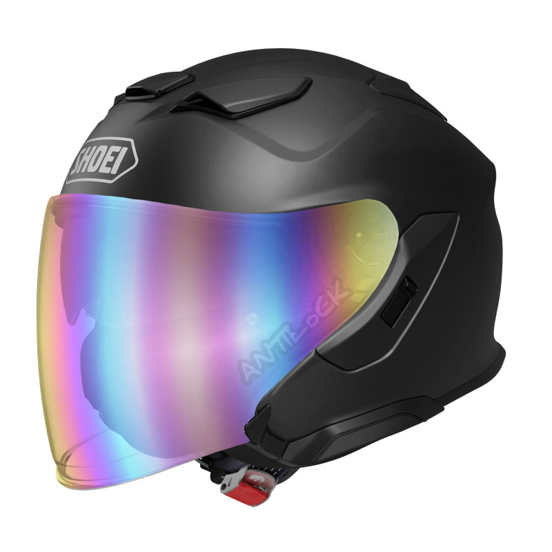 SHOEI J-CRUISE 3 MAT AVEC VISIÈRE MIROIR ARC EN CIEL